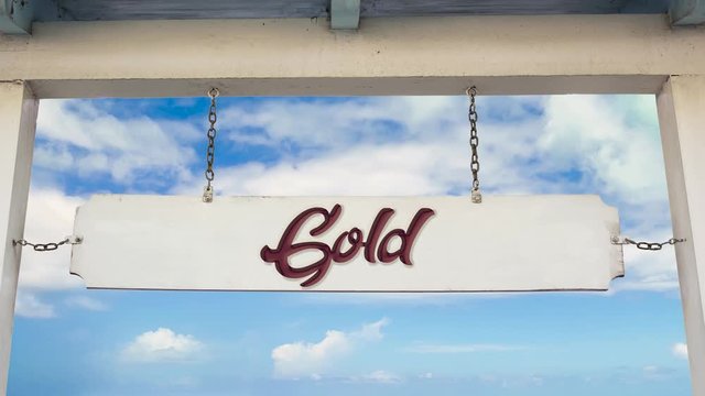 Street Sign the Way to Gold