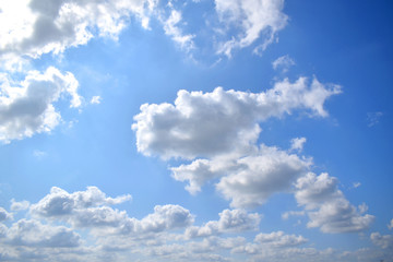 Naklejka na ściany i meble Blue Sky many Clouds back ground