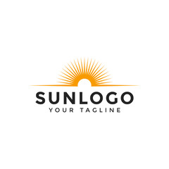 Abstract Sun Logo Design Template