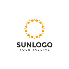 Abstract Sun Logo Design Template