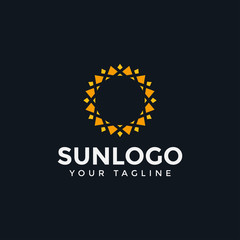 Abstract Sun Logo Design Template