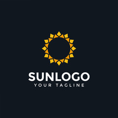 Abstract Sun Logo Design Template