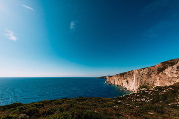  Greece, Zakynthos,Panoramic view,Perfect sand beach and turquoise water