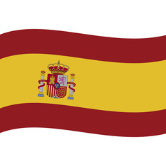 Obraz premium Kingdom of Spain. National flag, wave. Abstract concept, icon. Vector illustration.