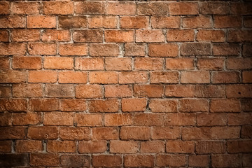 Background of old and rustic brick wall