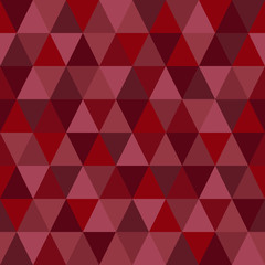 Stylish geometric pattern. Triangles. Different shades of burgundy.