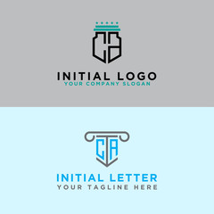 Inspiring logo design Set for companies from the initial letters of the CA logo icon. -Vectors