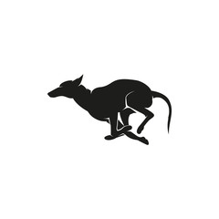 Fototapeta premium dog vector. dog silhouette. black dog isolated on white background