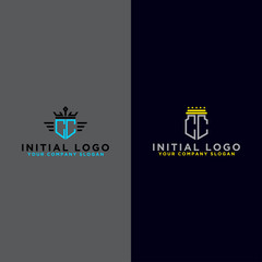 Set logo design inspiration for companies from the initial letters of the CC logo icon. -Vectors
