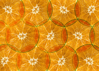 seamless background with slices of orange