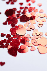 heart confetti background