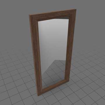 Wooden frame floor mirror