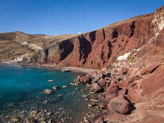 red beach in Santorini Island
