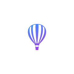 Hot air balloon vector icon