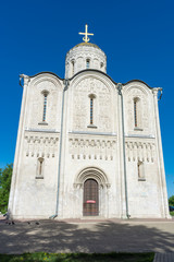 Vladimir. Dmitrievsky Cathedral in the city center.