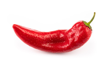 Fresh red pepper on white background
