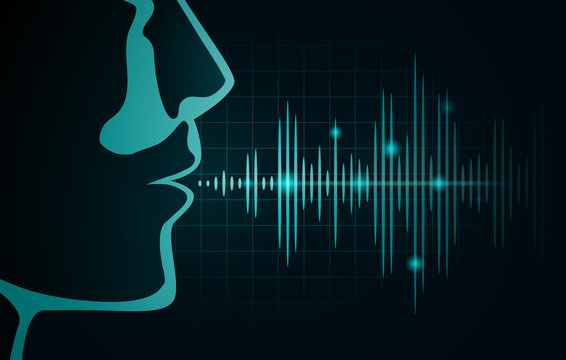 Ound Wave Out Of Human Mouth On Black Graph. Illustration About Level Of Voice Frequency.