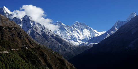 En route vers le camps de base de l'Everest au Népal 