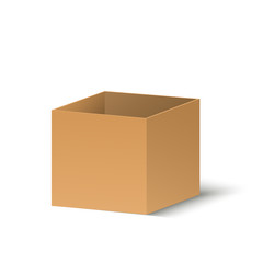  Solid opaque cardboard box. Vector illustration