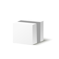  Solid opaque cardboard box. Vector illustration