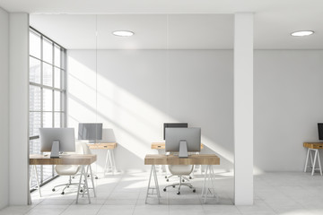 Interior of comfortable white office