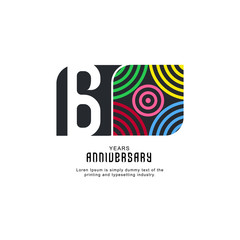 60 Year Anniversary Vector Template Design Illustration