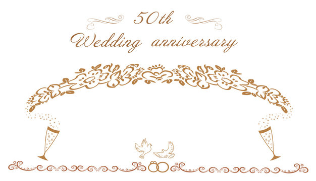 50th Wedding anniversary Invitation