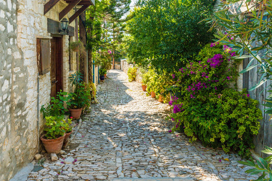 Fototapeta A typical view in Lania in Cyprus