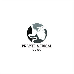 Private medical clinic and medical center  logo design  