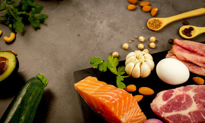 ketogenic diet , low carbohydrate and keto meal plan . nutrition and calorie count for fiber, protein and fat. weight loss program . paleo food .