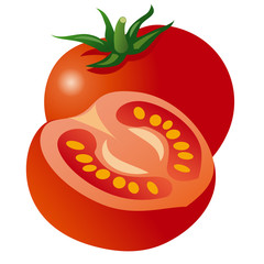 two tomatoes