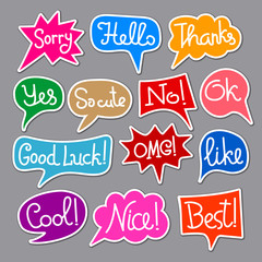 colorful chat stickers