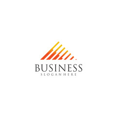Triangle Mountain Abstract Logo Design Vector .Abstract business company logo. Corporate identity design element. Development, finance, bank logotype idea. Triangle integrate, market.
