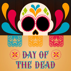 Day of the dead poster - Vector illustration