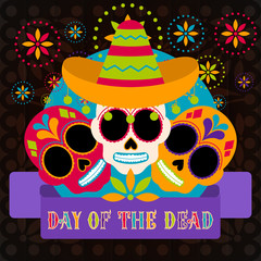 Day of the dead poster - Vector illustration