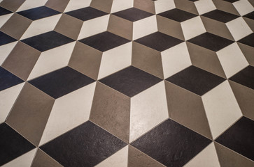 Texture of modern ceramic tile on the floor.