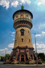 wasserturm im paulusviertel in halle an der saale, deutschland