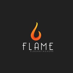 Fototapeta premium Logo vector flame 3d template.abstract, Modern, emblem, element, logotype vector illustrasion.