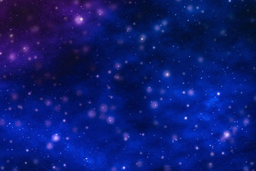 Stars, planet and galaxy in cosmos universe, space and time travel science background