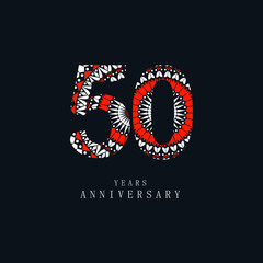 Fototapeta premium 50 Year Anniversary Vector Template Design Illustration