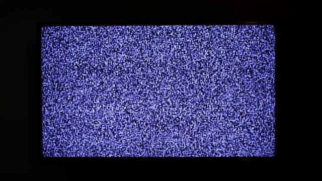 No signal on television monitor, Static noise bad tv black and white