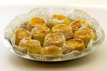 Sweet donuts with jam