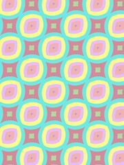 Multicoloured Seamless Pattern with Circles