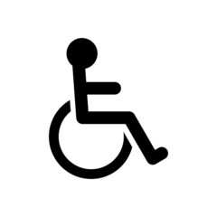 disabled handicap icon. bathroom for persons with disabilities signs. wheelchair isolated on white background. vector Illustration.