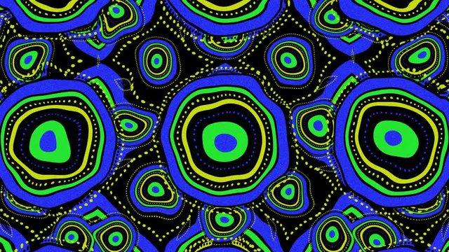 サイケデリックなアフリカ柄　パターン1