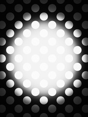 Monochrome Polka Dot Background with Spotlight