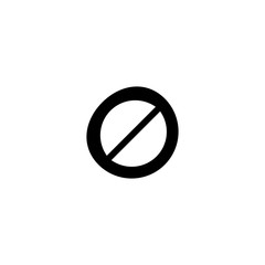 Stop icon. None flat symbol