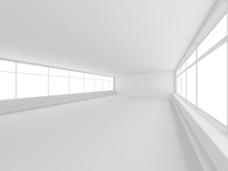 Futuristic White Architecture Design Background