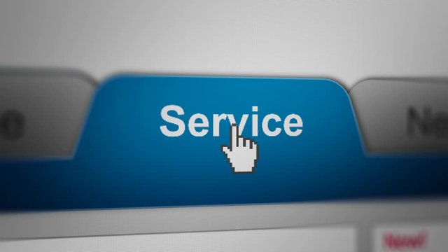 Mouse Cursor Choosing Service Tab Category For Web/Blog