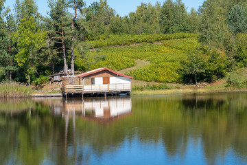 Obraz premium Beulotte Saint Laurent, France - 09 12 2019: Hike in the circuit of the thousand ponds